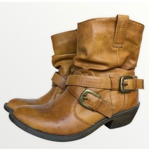 Faux Leather Booties